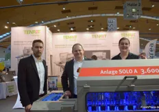 Andreas Derksen, Sascha Wietbrauk, and Sonja Ropinski from TENRIT Foodtec Maschinenbau GmbH. At expoSE, they presented the new system SOLO A 3,600.